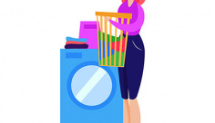 وکتور شستن لباس با ماشین لباسشویی