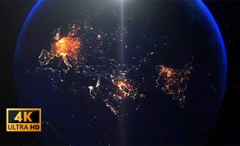 فیلم استوک زوم بک از نقشه کشور ایران در کره زمین