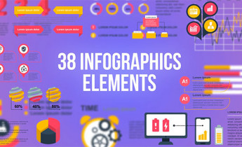 پروژه افترافکت مجموعه اینفوگرافیک المنت