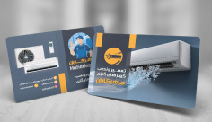 طرح لایه باز کارت ویزیت خدمات کولر گازی اسپلیت – تیم ماهرکاران