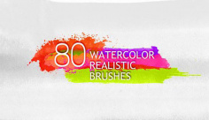 مجموعه ابزارهای فتوشاپ براش طرح آب رنگ