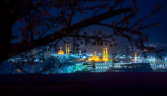 عکس کربلا ، بین الحرمین گنبد امام حسین (ع) و حضرت ابوالفضل (ع)