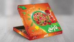 طح لایه باز جعبه پیتزا