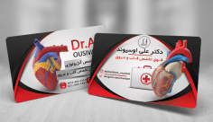 طرح لایه باز کارت ویزیت متخصص قلب و عروق