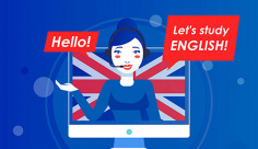 وکتور آموزش مجازی زبان انگلیسی