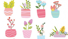 وکتور گل و گلدان