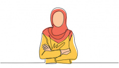 وکتور زن با حجاب