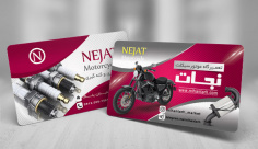 طرح لایه باز کارت ویزیت تعمیرگاه موتورسیکلت