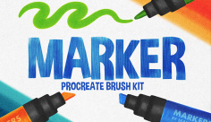 مجموعه ابزارهای فتوشاپ براش مارکر