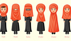 وکتور پوشش زن مسلمان