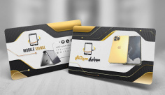 طرح لایه باز کارت ویزیت موبایل