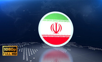 فیلم استوک پرچم ایران روی نقشه جهان