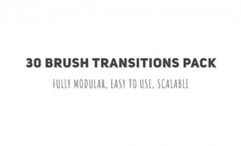پروژه افترافکت مجموعه نمایش ترانزیشن براش (Brush Transitions )