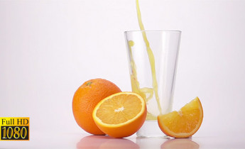فوتیج ویدیویی آب پرتقال