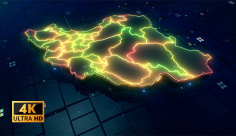 فیلم استوک نقشه دیجیتالی کشور ایران