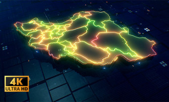 فیلم استوک نقشه دیجیتالی کشور ایران