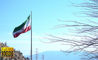 تصاویر ویدیویی اسلوموشن پرچم جمهوری اسلامی ایران