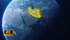 فیلم استوک زوم از کره زمین روی کشور ایران