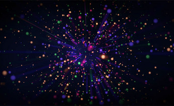 بک گراند ویدیویی ذرات دنباله دار رنگی