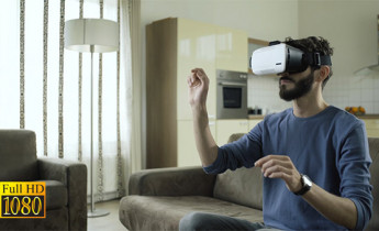 فوتیج ویدیویی عینک سه بعدی واقعیت مجازی
