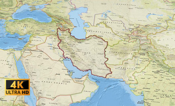 فیلم استوک زوم بروی نقشه جغرافیایی ایران