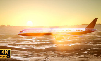 فوتیج انیمیشن پرواز هواپیما