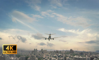 فیلم استوک ورود هواپیما به شهر تهران
