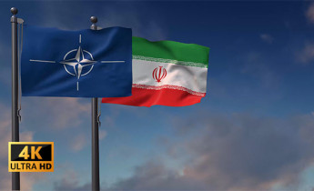 فوتیج ویدویویی پرچم ایران و ناتو