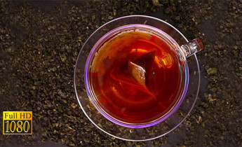 فوتیج ویدیویی لیوان چای
