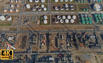 فیلم هوایی از پالایشگاه نفت