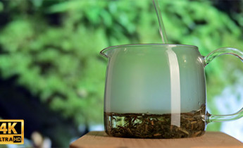 فوتیج ویدیویی لیوان چای سبز