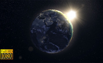 ﻿فوتیج ویدیویی چرخش زمین به دور خورشید