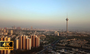 فیلم هوایی از شهر تهران و برج میلاد