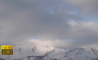 فوتیج ویدیویی تایم لپس کوهستان برف
