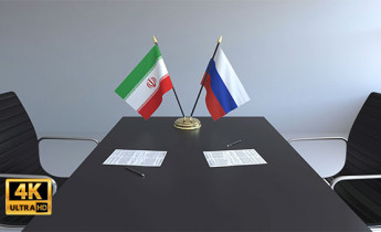 فوتیج ویدیویی میز مزاکره ایران و روسیه