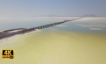 فیلم هوایی پل دریاچه ی ارومیه
