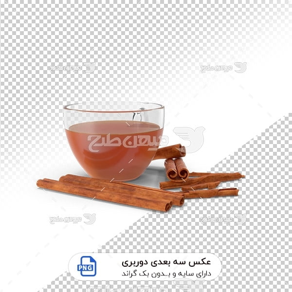 عکس لیوان چای و دارچین
