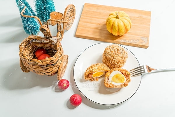 عکس تبلیغاتی غذا تخم مرغ سوخاری