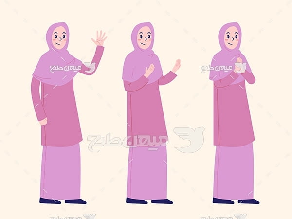 وکتور حجاب اسلامی