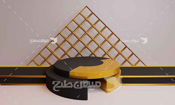 عکس بک گراند مدل مینیمال زرد و مشکی