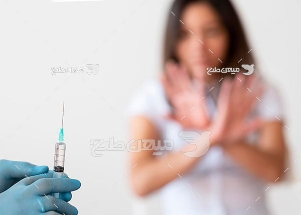 عکس ترس از زدن واکسن