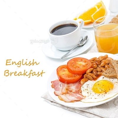 عکس تبلیغاتی غذا صبحانه انگلیسی