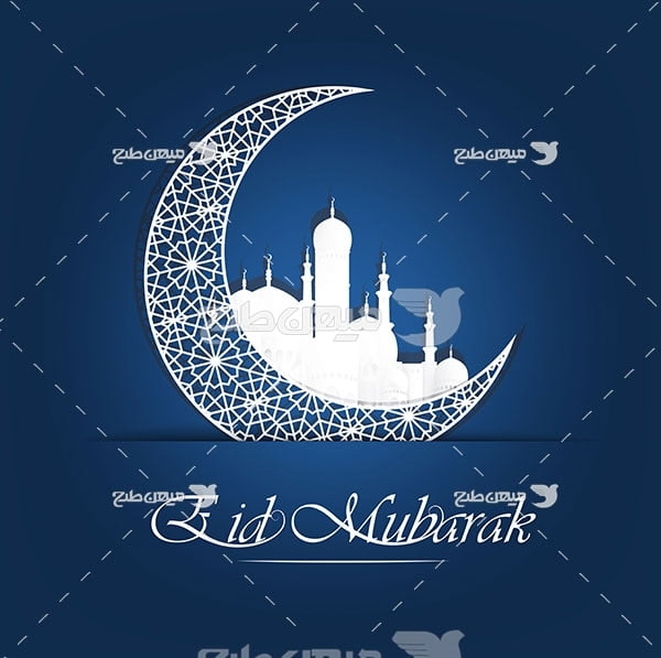 وکتور ماه زیبای رمضان