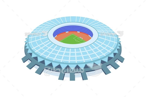 وکتور استادیوم فوتبال دایره ای