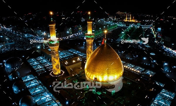 عکس هوایی گنبد امام حسین (ع)، کربلا