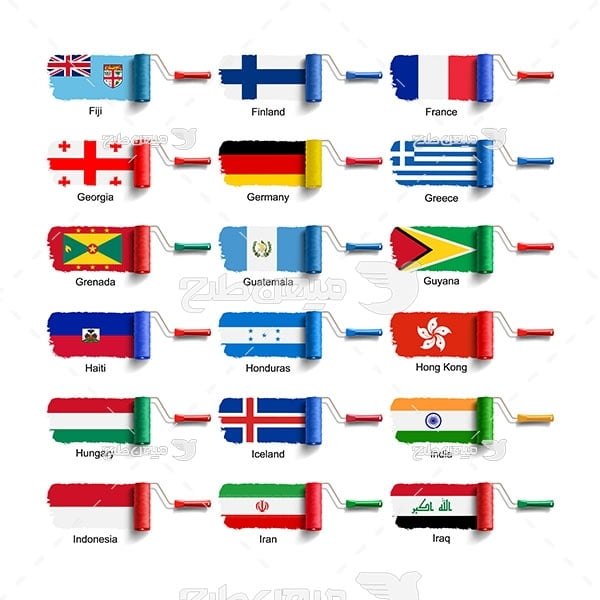 وکتور پرچم کشورها