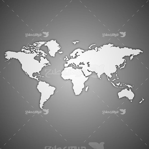 وکتور نقشه کشور جهان