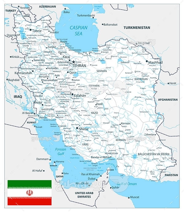 وکتور نقشه جمهوری اسلامی ایران