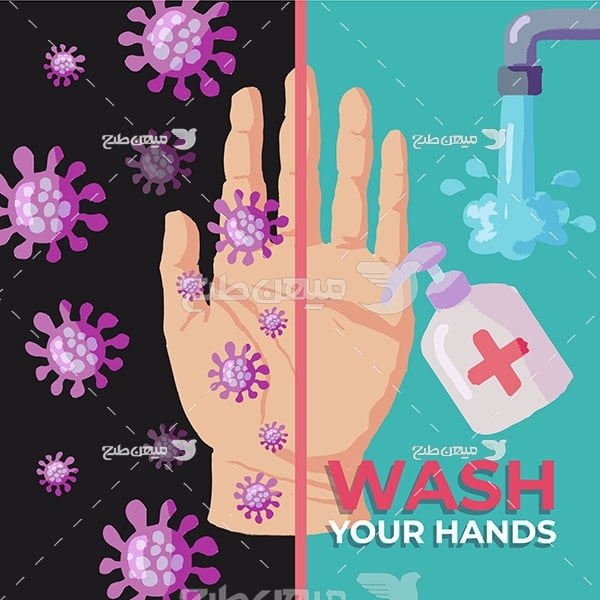 وکتور شستن دست برای مقابله با کرونا