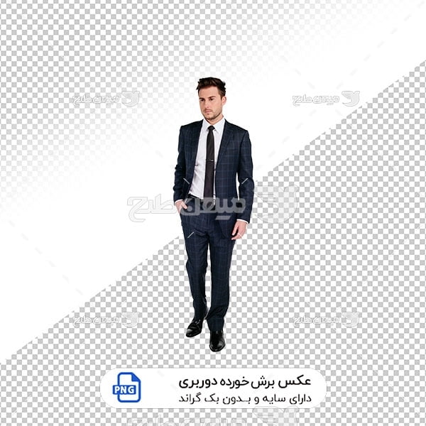 عکس برش خورده مرد کت شلوار مشکی